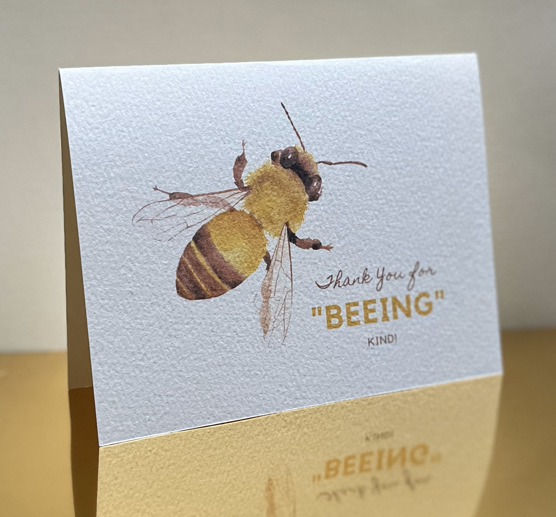 Paper Kuts - Wholesale Thank You Card - Thank You For Beeing Kind Bee Card Includes Kraft Envelope1