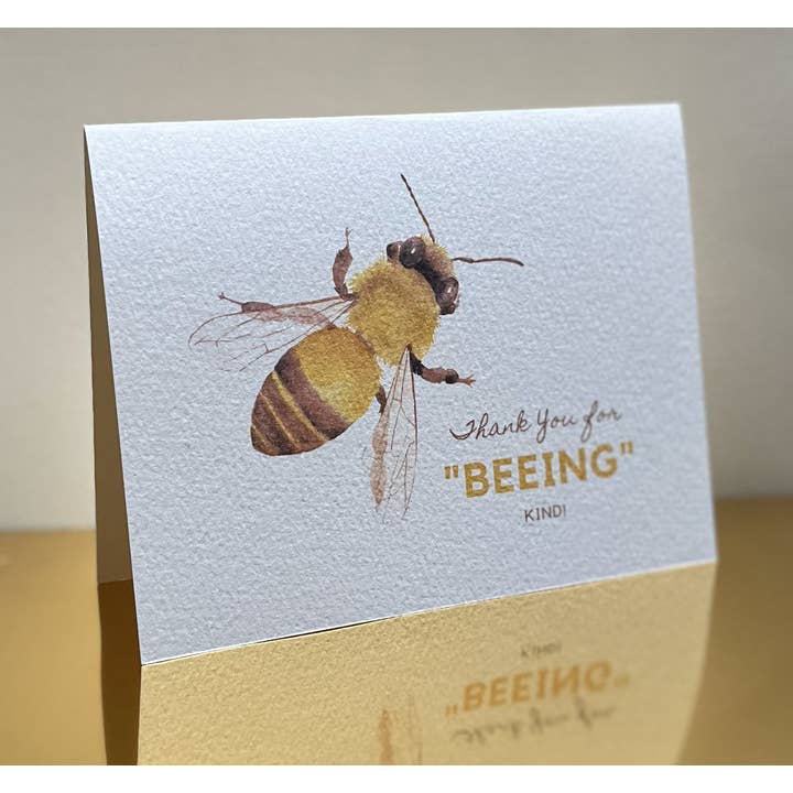 Paper Kuts – wholesale Thank you card – Thank You For Beeing Kind Bee Card Includes Kraft Envelope1