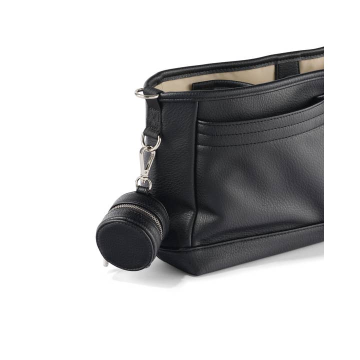 OiOi - Wholesale Pacifier Clip - Baby - Dummy Case - Black Vegan Leather
