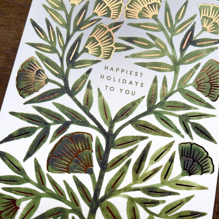 Katharine Watson – wholesale Season’s Greetings card – "Happiest Holidays to You," Holiday Card6