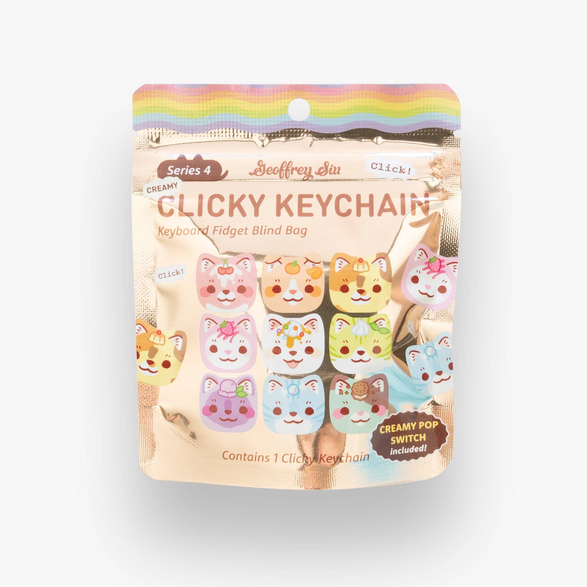 Geoffrey Siu Art LLC - Wholesale Keychain - Unisex - Series 4 Creamy Clicky Keychain Blind Bag3