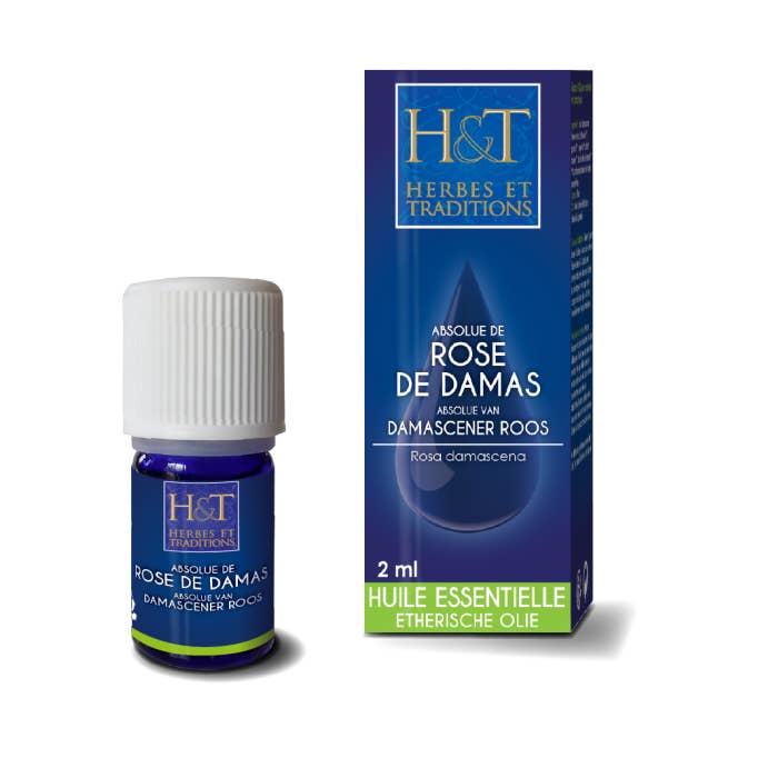 Ecohesens - Wholesale Essential Oil - Damask Rose Absolute Essential Oil (Damascena Rose) - 2 ml bottle - Herbes & traditions0