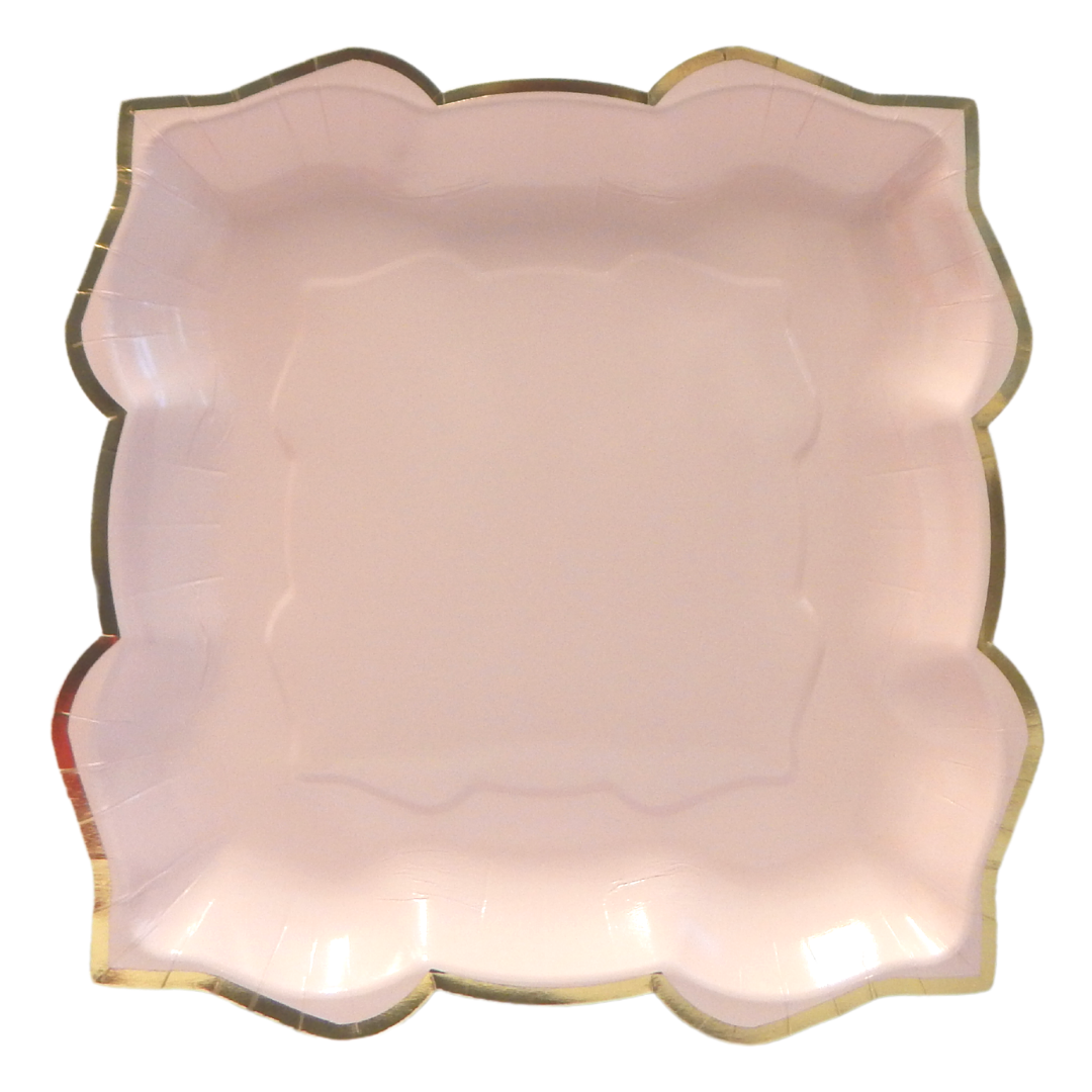 Peacock Supplies – wholesale Disposable plate – Lotus Large Party Plates (10pk) - Blush (Pink)0