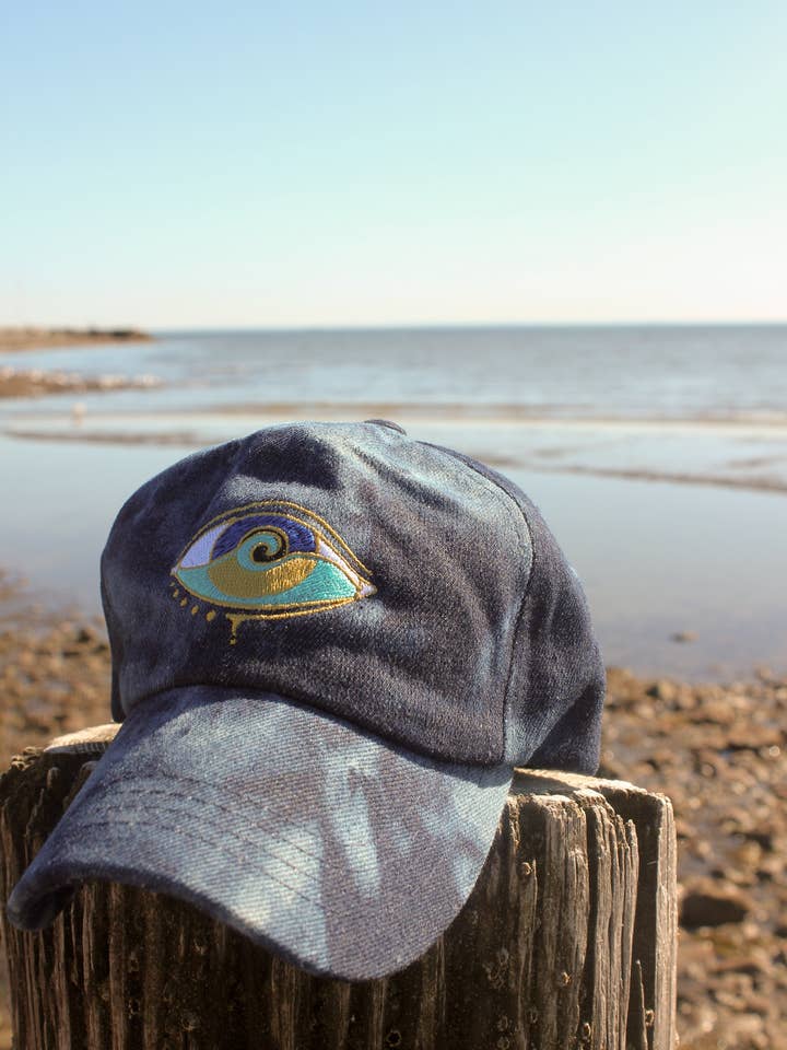 Denim Splash Seanoe Dad Hat for wholesale by SEA NO EVIL