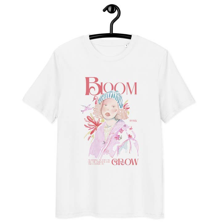 Unisex T-shirt i ekologisk bomull i vitt för wholesale av MiniDei