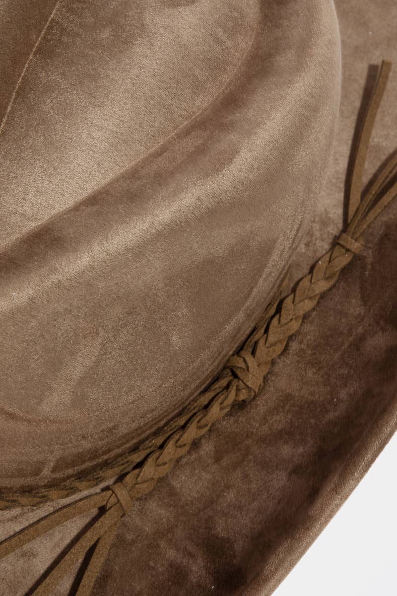 Collections by Fame Accessories - Wholesale Fedora - Women's - Rope Braid Strap Western Cowboy Hat7