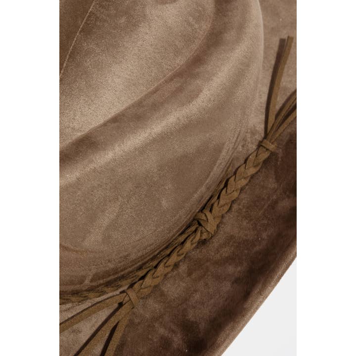 Collections by Fame Accessories - Wholesale Fedora - Women's - Rope Braid Strap Western Cowboy Hat7