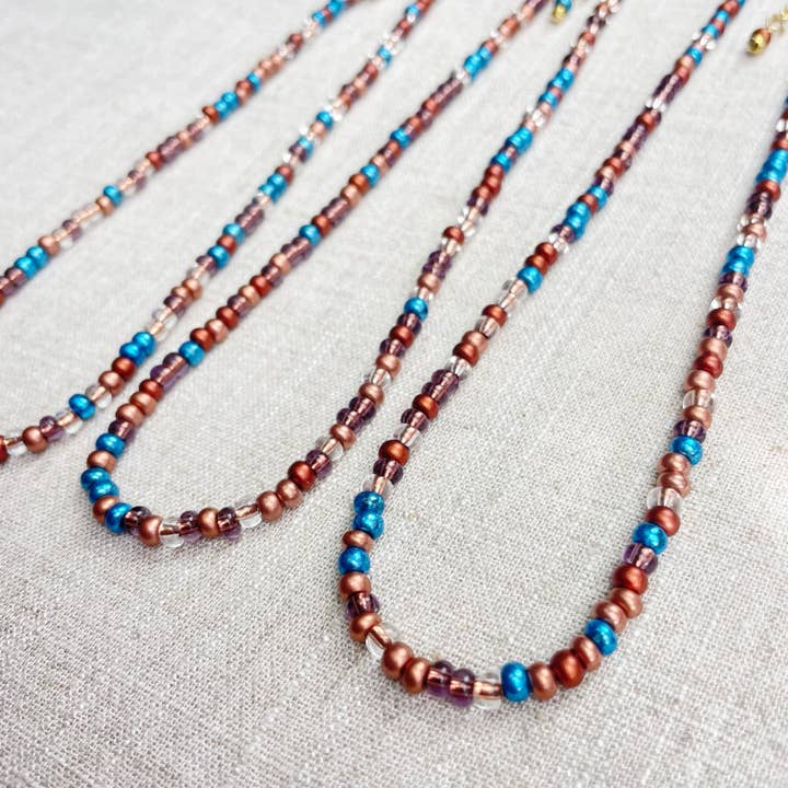 Ewelina Pas Jewelry - Wholesale Beaded/Pearl Necklace - Mixie/// Bronze Mixed Czech Glass Beaded Necklace3