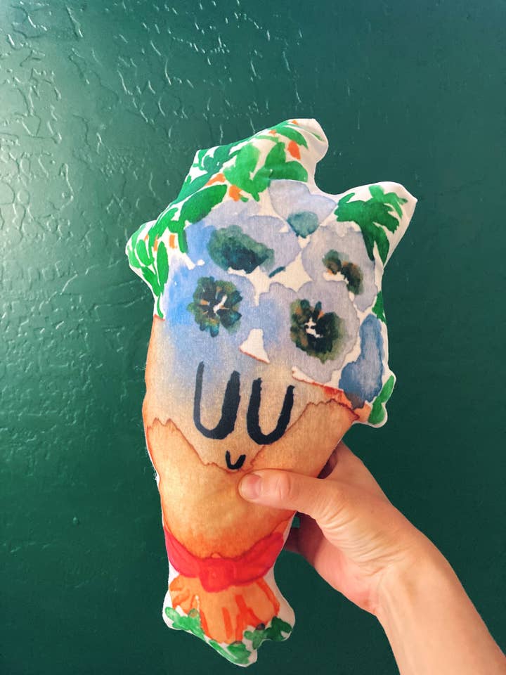 Almofada de pelúcia Novelty Bouquet de Flores por atacado de Pink Puddle Studio