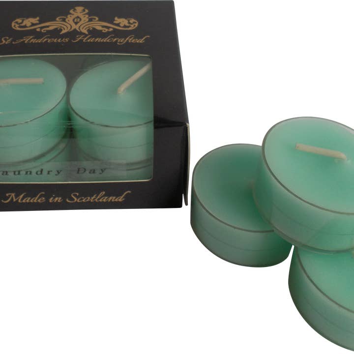 Vaskeri Dag Tea Lights for engroshandel hos St Andrews Handcrafted