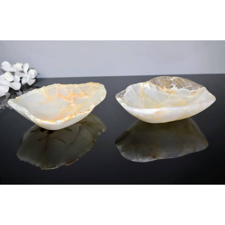 Dejlige håndlavede smykkebakker i onyxsten for engroshandel hos OnyxBowl