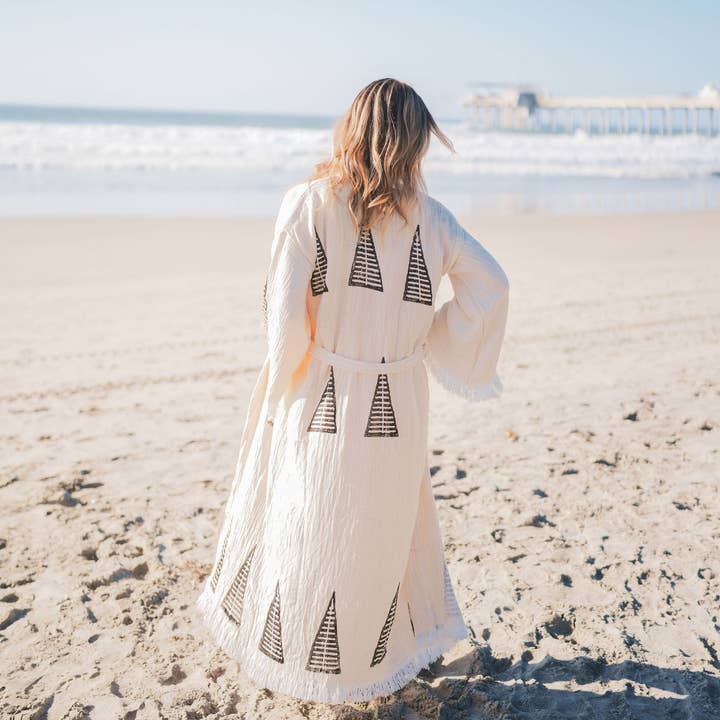 MUSLIN COTTON KIMONO BATHROBE for wholesale by Basic Layers