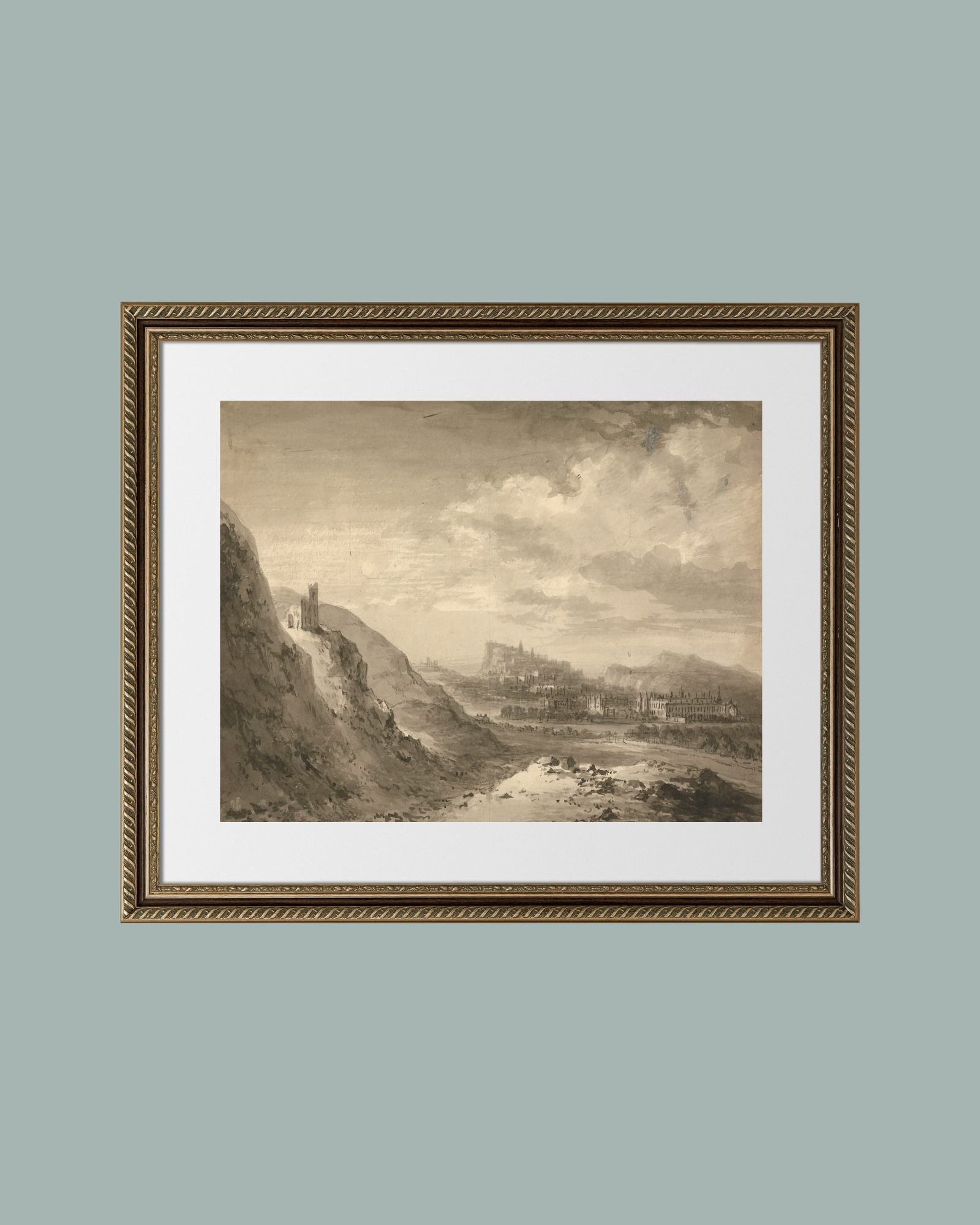 Sea to Skye - Wholesale Art Print - Sketch of Edinburgh Antique Art Print7