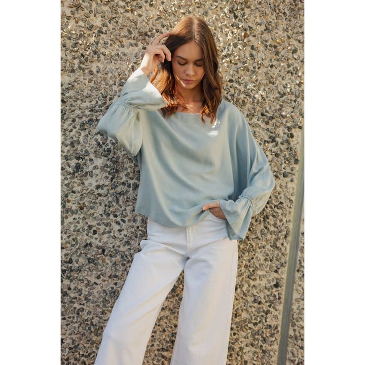 LINEN DOLMAN SLEEVE BLOUSE for wholesale by FUN2FUN