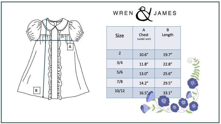 Wren & James - Vente Robe – enfant - Robe d'école brodée à col arc-en-ciel pastel pour enfants9