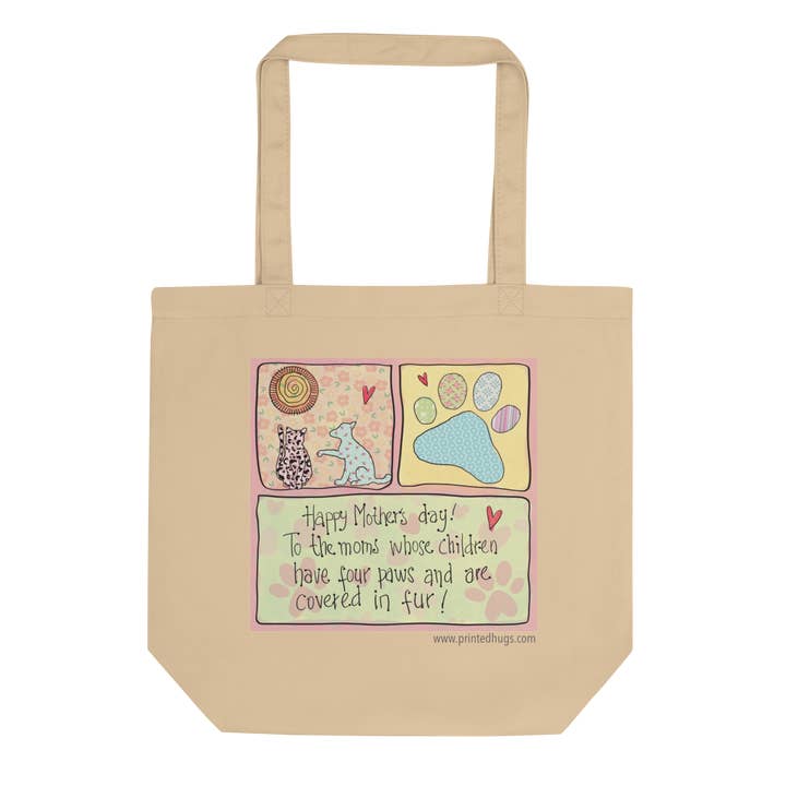 Furry Baby Moms Eco Tote Bag for wholesale by Printed Hugs