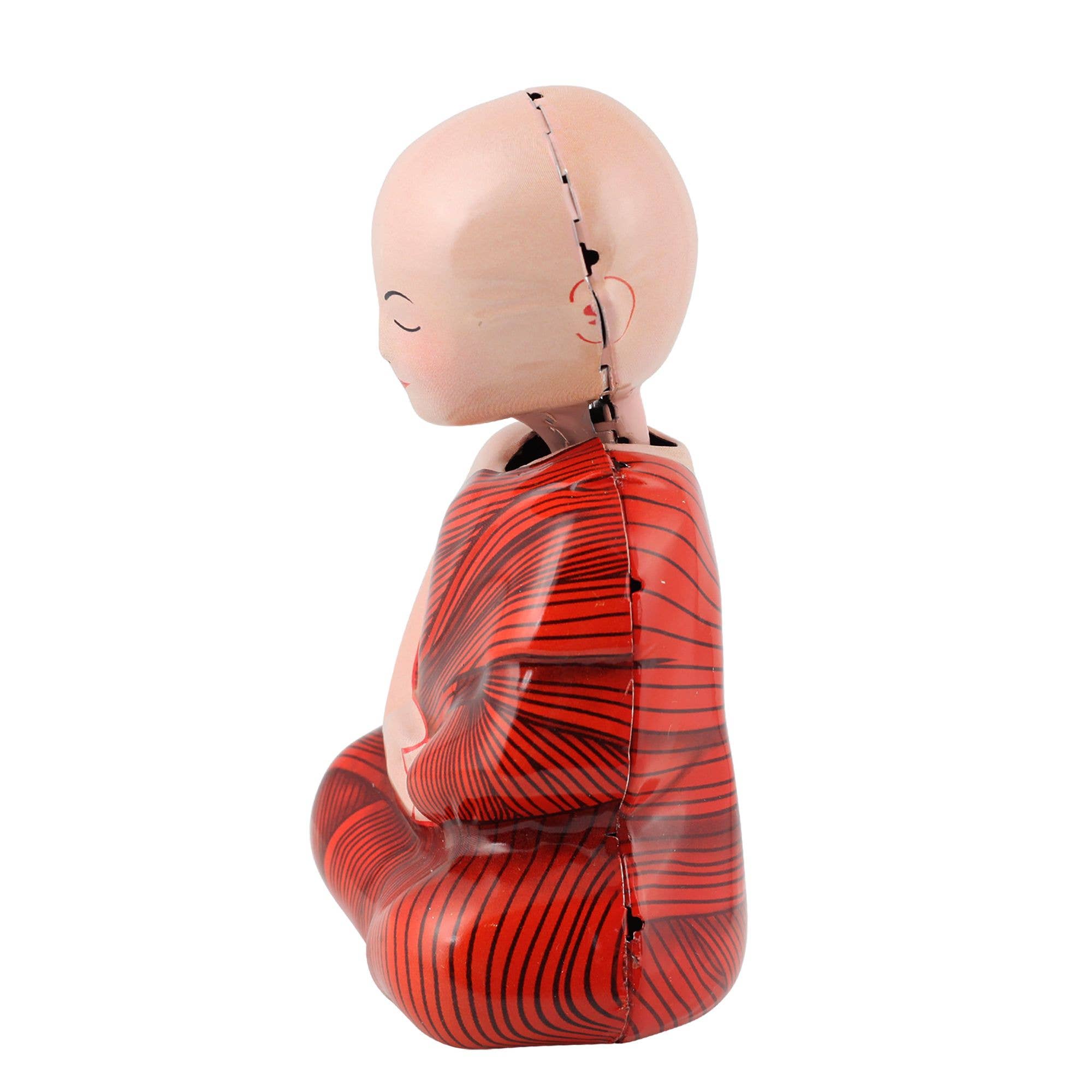 Tribal Trade GmbH - Wholesale Classic Toy - Kids - Praying Monk Meditation Buddha Bobble Head Tin Toy1