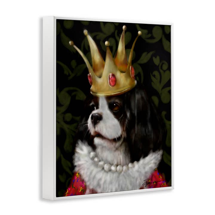 Stupell Industries - Wholesale Wall sign - Queenie Dog with Gold Crown - Framed Wall Art15
