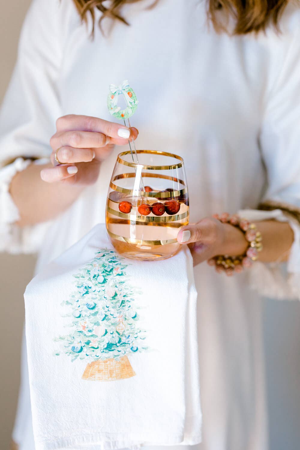 Simply Jessica Marie - Wholesale Drink Stirrer - Blue and White Christmas Watercolor Acrylic Stir Sticks2