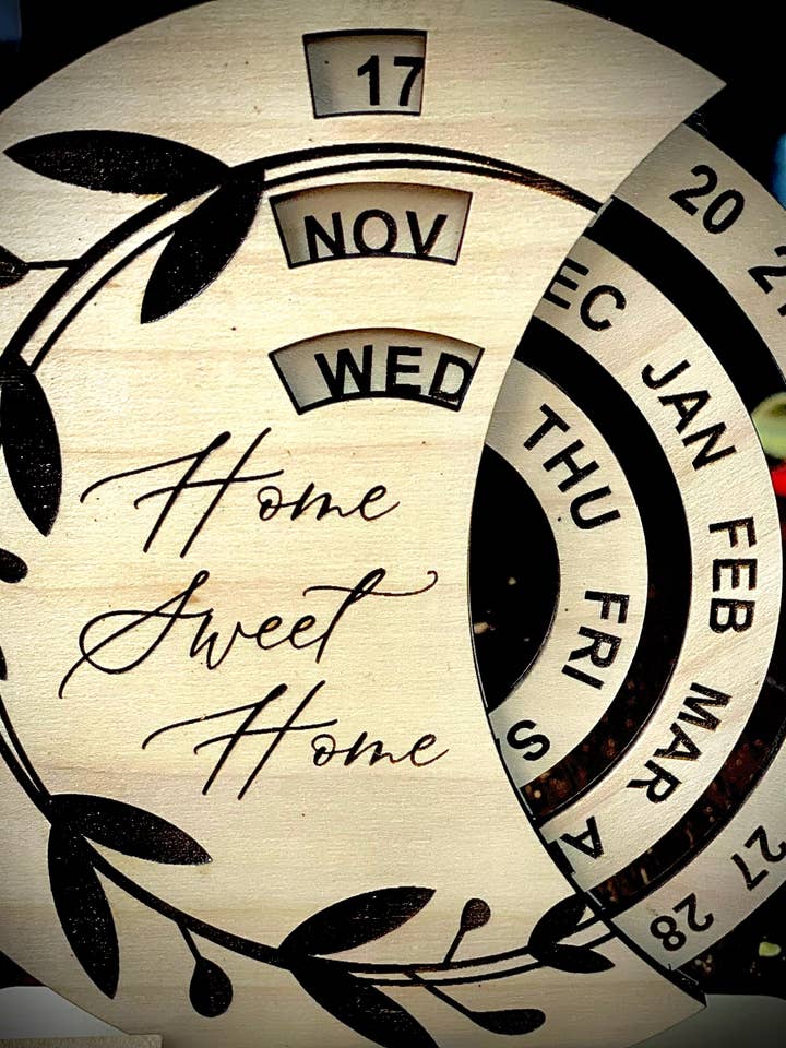 Perpetual Calendar for wholesale by Twisted Ridge Embroidery and Designs