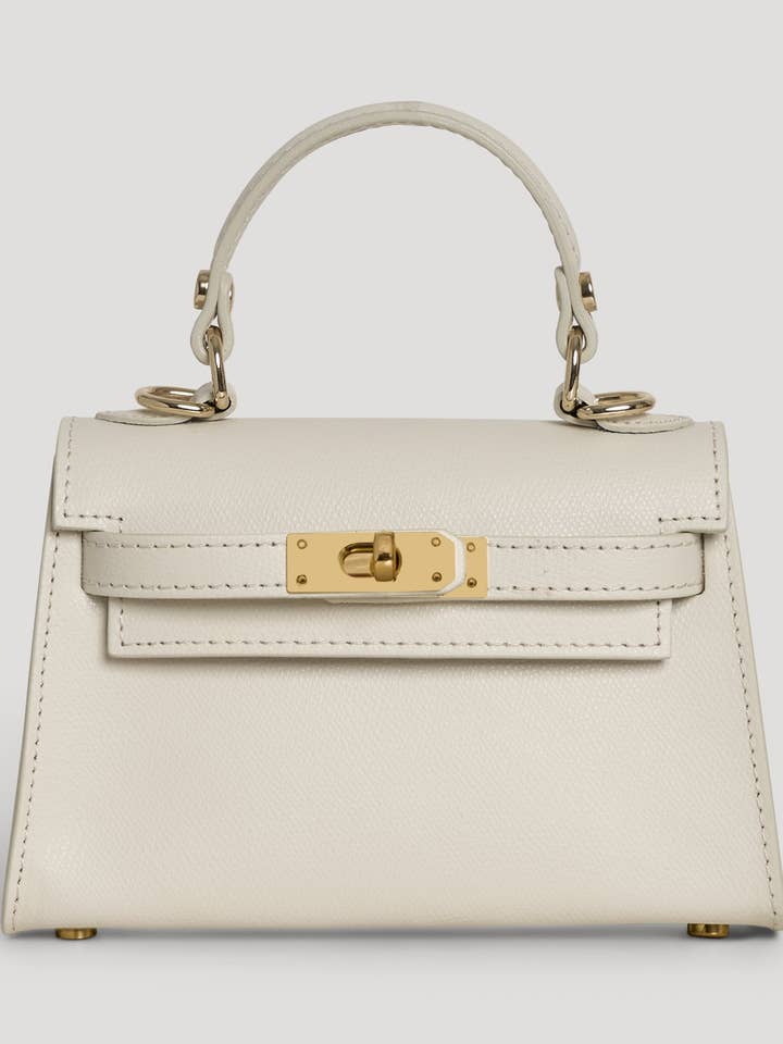 Victoria Bag in Beige Epson Leather for wholesale by Voemièn