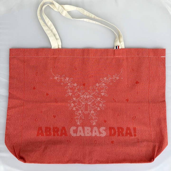 Bolsa tote XXL coral em fibras 100% recicladas - feita na França por atacado de EMPREINTES D'AVENIR
