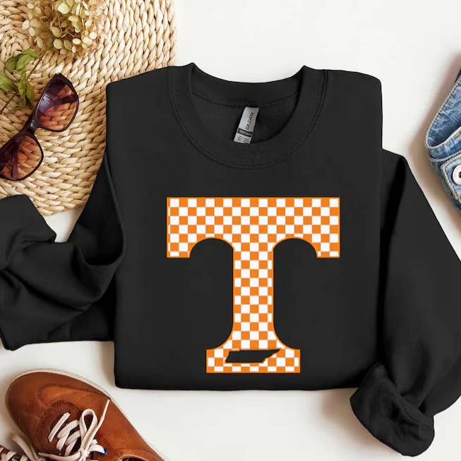 Tennessee Checkered Sweatshirt for wholesale by Sunflower Designs