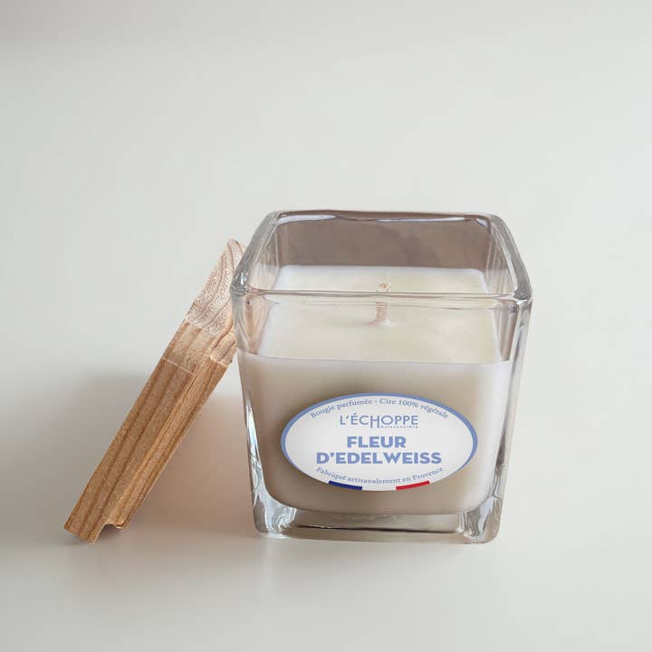 L'Échoppe Buissonnière - Wholesale Jar/Filled Candle - Scented Candle 85g - Floral - Small Square Jar2