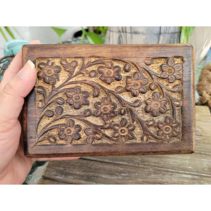 Wood box, tarot box, runes, crystals, witch altar, flower bo for wholesale by My Magic Place Shop