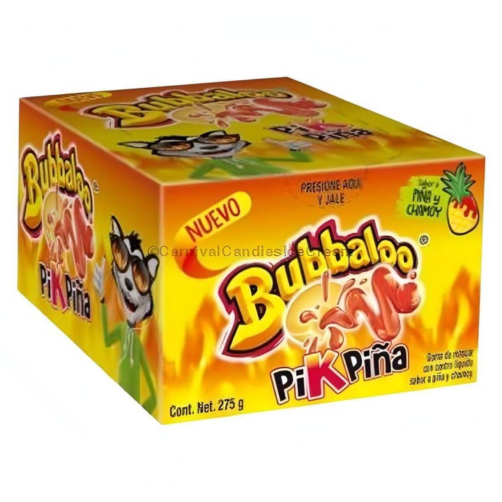 Bubbaloo Pineapple/Chamoy Chewing Gum (47 Count) for wholesale by Carnival Candies & Ice Cream Inc.