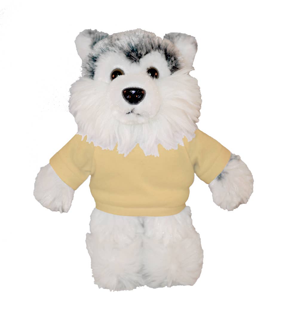 Plushland - Wholesale Stuffed/plush toy – Kids & baby - Plush Floppy Husky With Personalized Tee 12”12