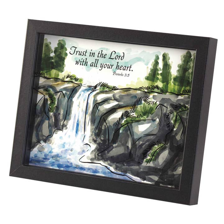 Framed Wall Art Trust Lord Prov 3:5 10x8 for wholesale by Dicksons