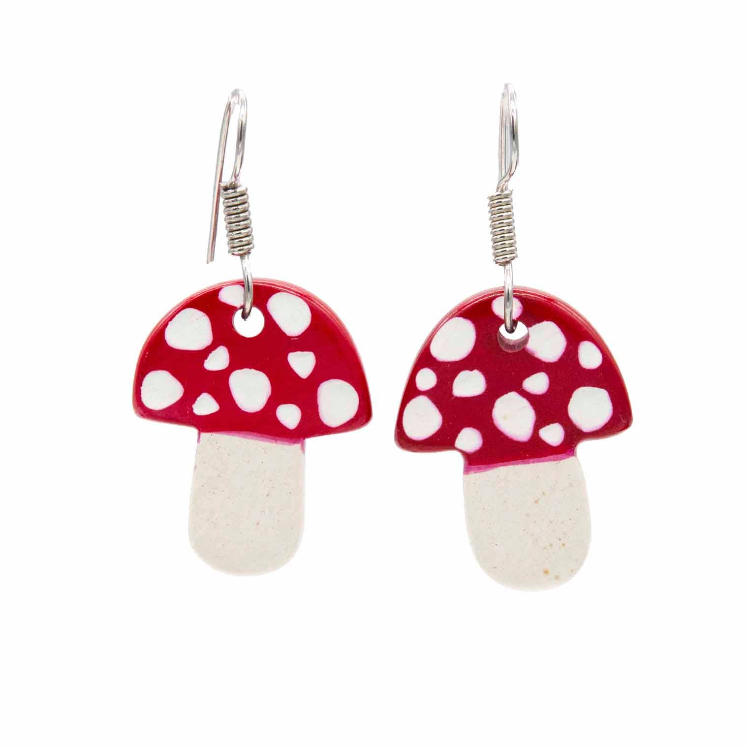 Siesta – wholesale Dangle earrings – Soapstone Mushroom Earrings1