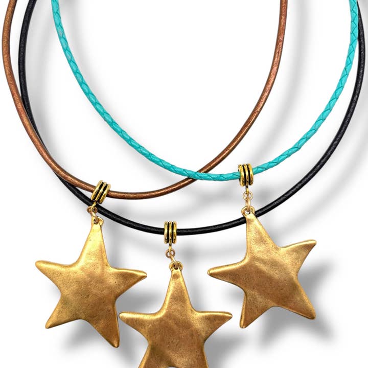Shiver + Duke - Wholesale Pendant/Charm Necklace - Nova Leather Necklace1