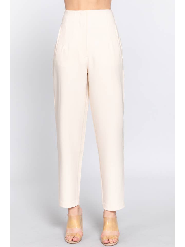 Active Basic | Active USA - Wholesale Pants - Women's - High Waist Pintuck Detail Long Pants25