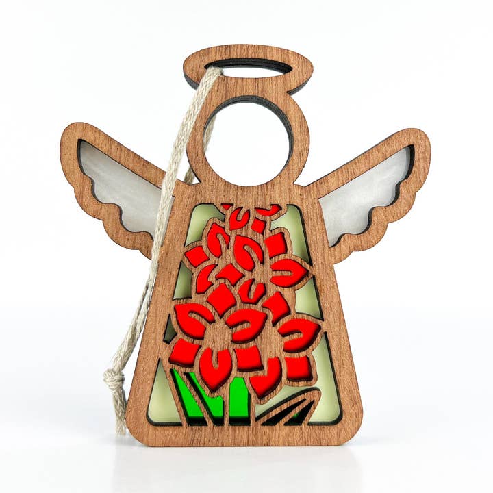 Gladiolus Ornament | 3.5" (H) Angel Figurine | Mother's Angels® for wholesale by Forged Flare®