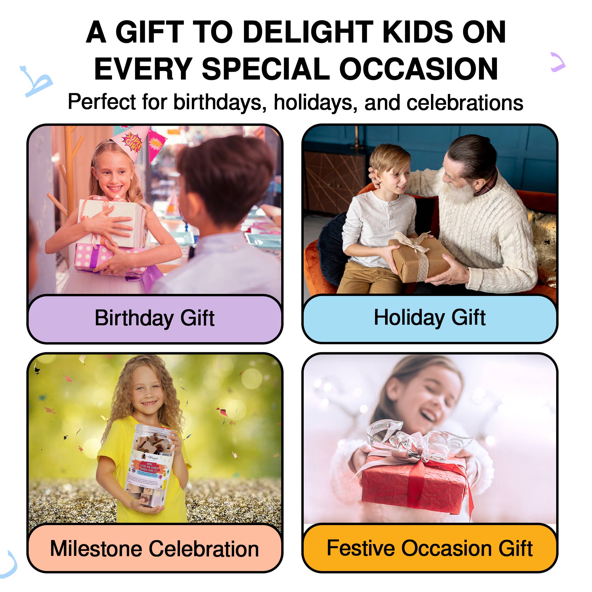 Dstampss™ - Wholesale Rubber/Decorative Stamp - Arabic Letters And Numbers - Wooden Stamps In A Jar10