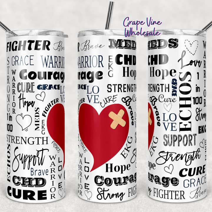 Sårat Hjärta 20oz Tumbler för wholesale av GrapeVineWholesale