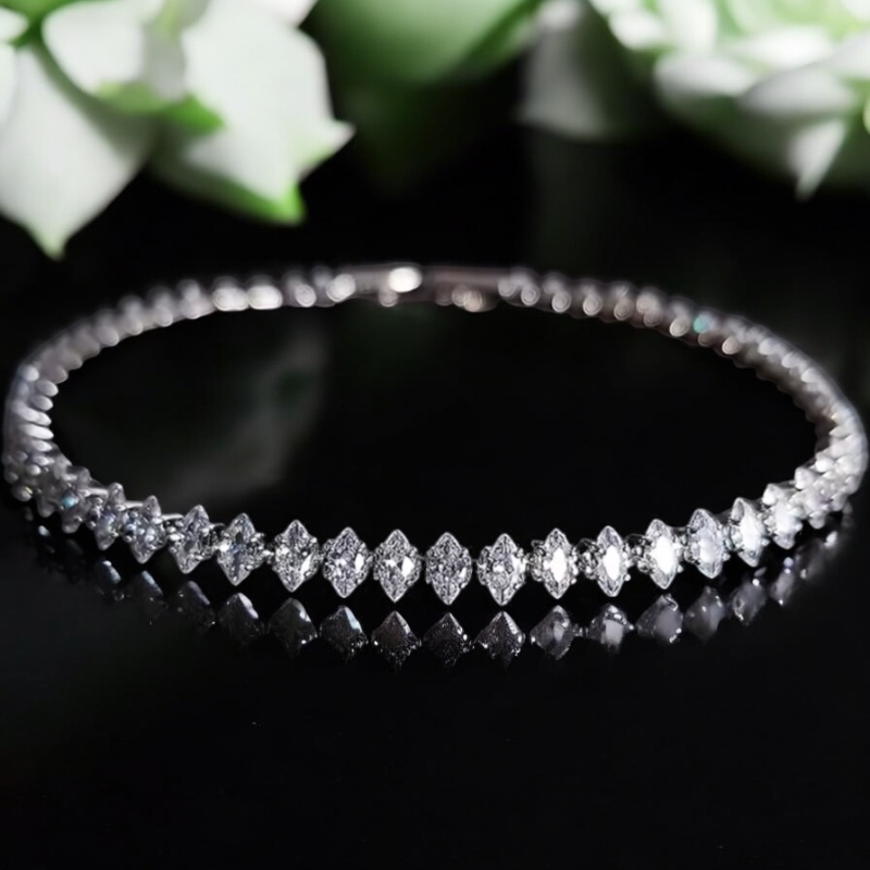Athena Bridal Jewellery - Wholesale Tennis Bracelet - CUBIC ZIRCONIA COLLECTION - MARQUISE CUT CRYSTAL BRACELET4