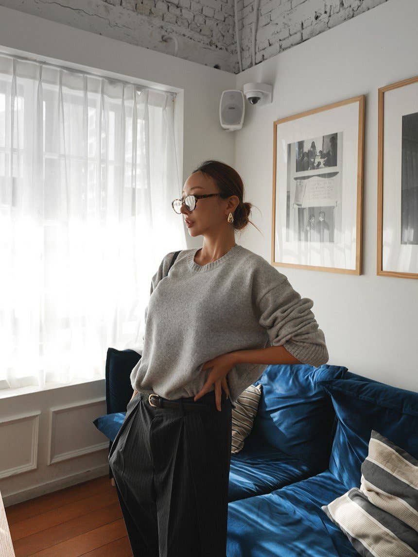 Little Light - Wholesale Knit Sweater - Women's - Soft Cashmere Blend Washable Knit Sweater Made in Korea5