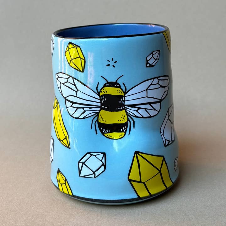 The Bowl Maker - Wholesale Drinking Glass/Cup - Thank You Bees Spark Cup - XLarge