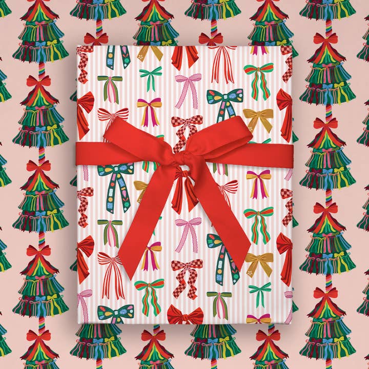 Holiday Bows & Christmas Trees | Flat Wrap | Double-Sided and other Purchase Wholesale flat square medium. Free Returns & Net 60 Terms on Faire trending on Faire.