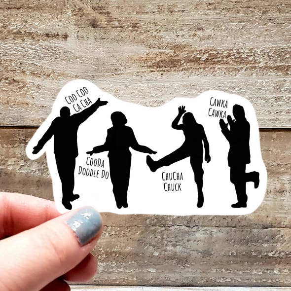 Hühnertanz-Aufkleber für den Großhandel von Gearhart Design Co.