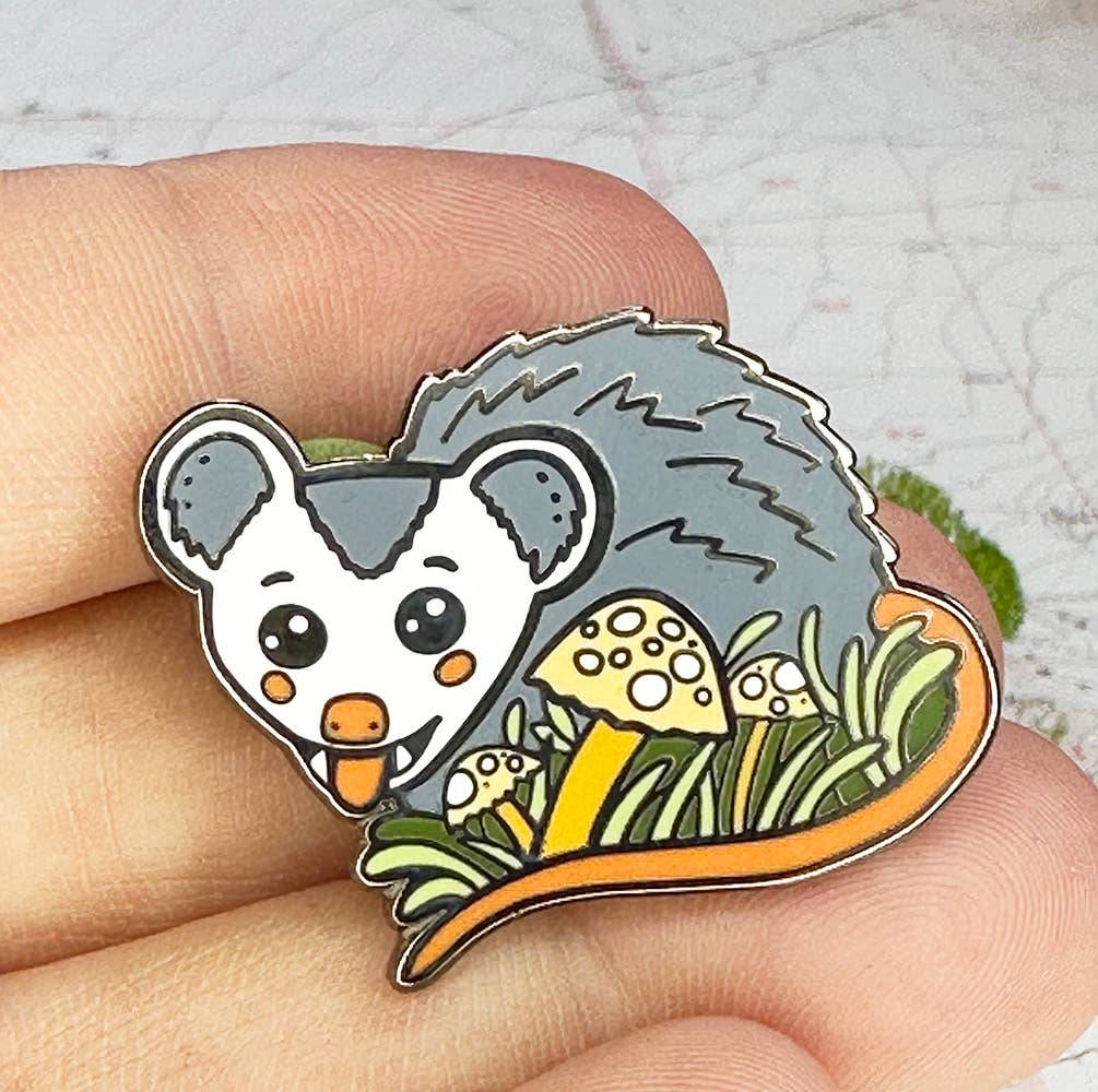 Lisa Kurt art + illustration - Wholesale Lapel Pin/Button - Possum Blep hard enamel lapel pin1