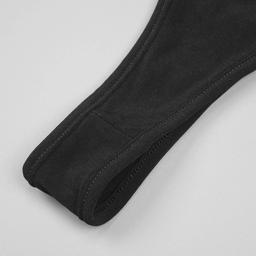 Preto JP22 Macacão sem Costas com Halter e Detalhe Floral Dourado 3D para venda a revendedores na Faire10