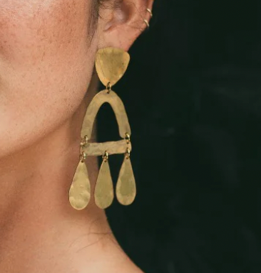 We Dream in Colour - Wholesale Dangle Earrings - Brass Castara Earrings1