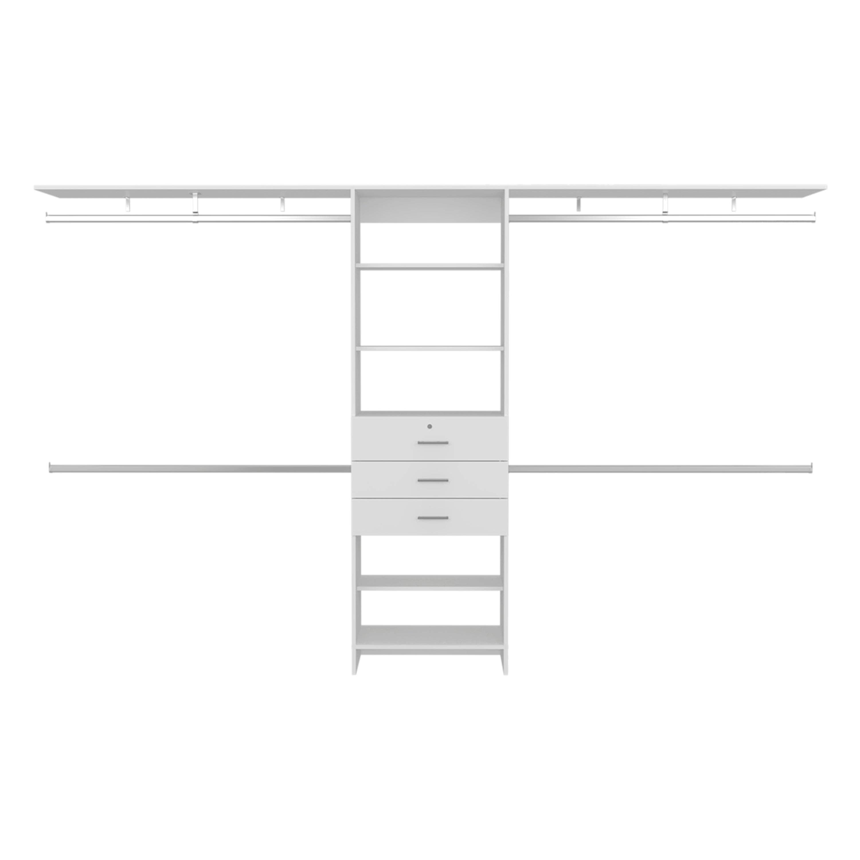 TUHOME FURNITURE - Wholesale Bedroom Furniture - Walking Closet Plego 3, Open Wardrove for Wall With Shelves4