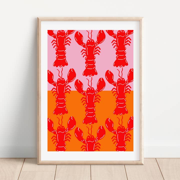 Lobster Repeat (More Colours) for wholesale by Maddison Ball Creative