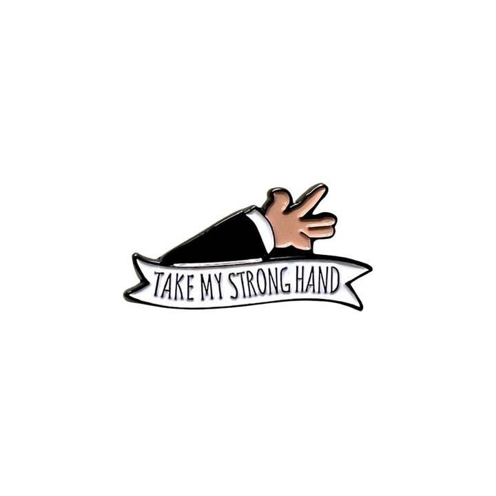 "Take My Strong Hand" Scary Movie Enamel Pin for wholesale by Millypins