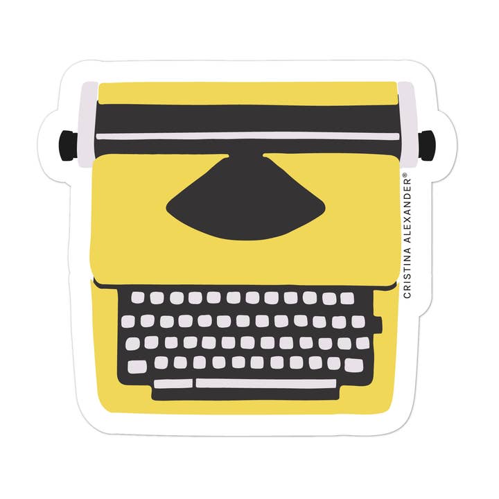 Typewriter Sticker for wholesale by Cristina Alexander